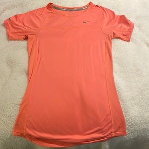 Womens Nike Running Dri Fit Orange Top - X Small
